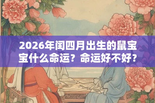 2026年闰四月出生的鼠宝宝什么命运？命运好不好？