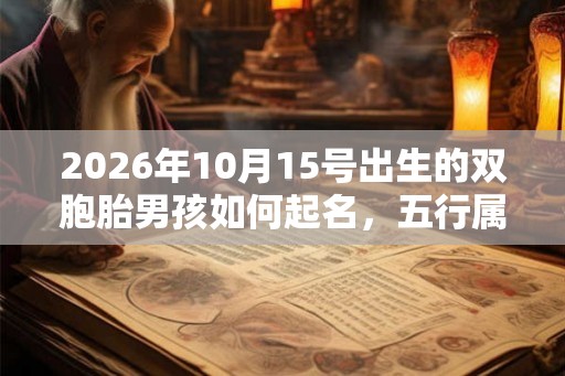 2026年10月15号出生的双胞胎男孩如何起名,五行属什么 2026年10月15号出生的双胞胎男孩如何起名,五行属什么