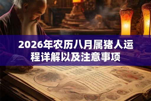 2026年农历八月属猪人运程详解以及注意事项 2026年农历八月属猪人运程详解以及注意事项