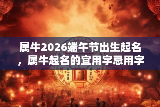 属牛2026端午节出生起名，属牛起名的宜用字忌用字