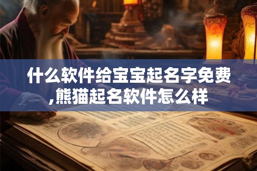 什么软件给宝宝起名字免费,熊猫起名软件怎么样 什么软件给宝宝起名字免费,熊猫起名软件怎么样