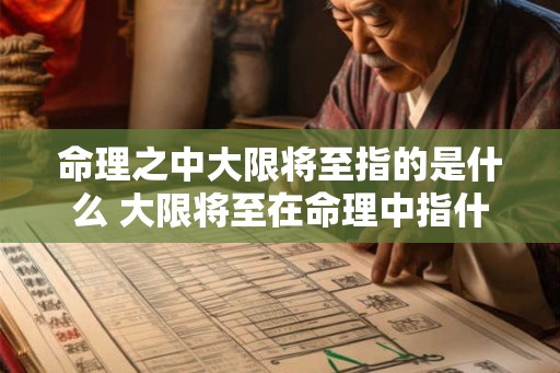 命理之中大限将至指的是什么 大限将至在命理中指什么
