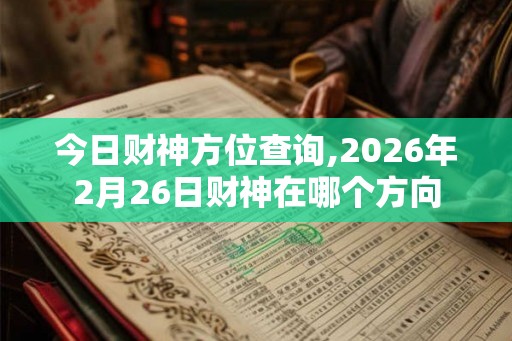 今日财神方位查询,2026年2月26日财神在哪个方向