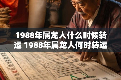1988年属龙人什么时候转运 1988年属龙人何时转运