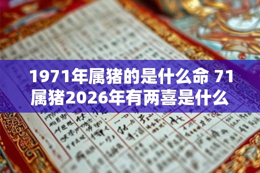 1971年属猪的是什么命 71属猪2026年有两喜是什么