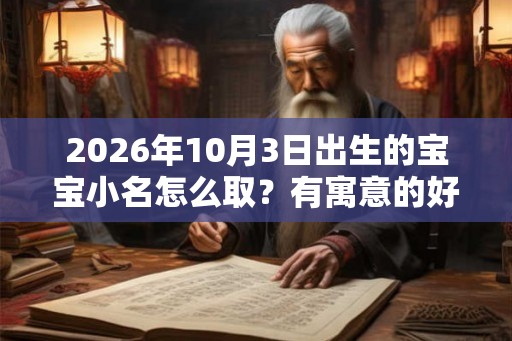 2026年10月3日出生的宝宝小名怎么取？有寓意的好小名推荐！