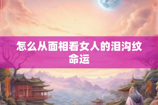 怎么从面相看女人的泪沟纹命运