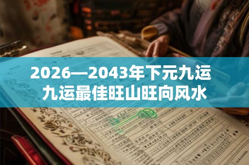 2026—2043年下元九运 九运最佳旺山旺向风水 2026—2043年下元九运 九运最佳旺山旺向风水
