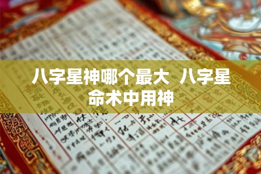八字星神哪个最大  八字星命术中用神