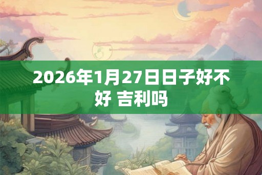 2026年1月27日日子好不好 吉利吗