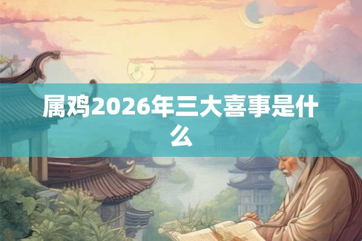 属鸡2026年三大喜事是什么
