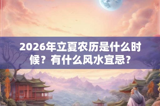 2026年立夏农历是什么时候？有什么风水宜忌？