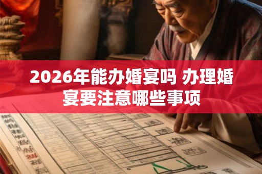 2026年能办婚宴吗 办理婚宴要注意哪些事项