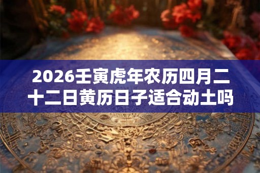 2026壬寅虎年农历四月二十二日黄历日子适合动土吗？