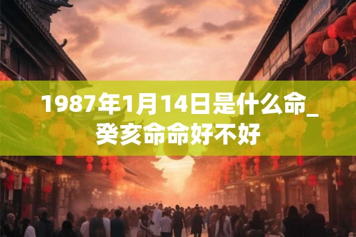 1987年1月14日是什么命_癸亥命命好不好 1987年1月14日是什么命_癸亥命命好不好