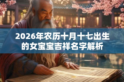 2026年农历十月十七出生的女宝宝吉祥名字解析
