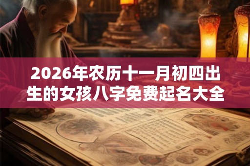 2026年农历十一月初四出生的女孩八字免费起名大全！