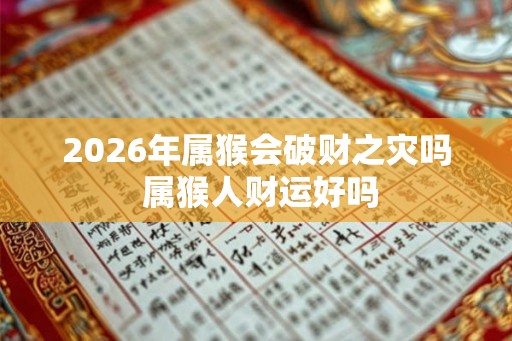 2026年属猴会破财之灾吗 属猴人财运好吗 2026年属猴会破财之灾吗 属猴人财运好吗