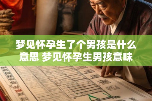 梦见怀孕生了个男孩是什么意思 梦见怀孕生男孩意味着什么