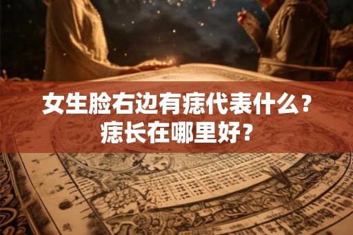 女生脸右边有痣代表什么？痣长在哪里好？