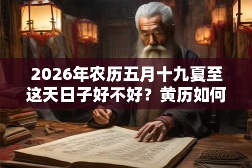 2026年农历五月十九夏至这天日子好不好？黄历如何？