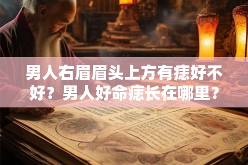 男人右眉眉头上方有痣好不好？男人好命痣长在哪里？