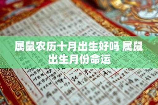 属鼠农历十月出生好吗 属鼠出生月份命运