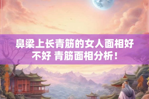 鼻梁上长青筋的女人面相好不好 青筋面相分析！