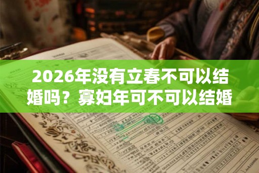 2026年没有立春不可以结婚吗?寡妇年可不可以结婚? 2026年没有立春不可以结婚吗?寡妇年可不可以结婚?