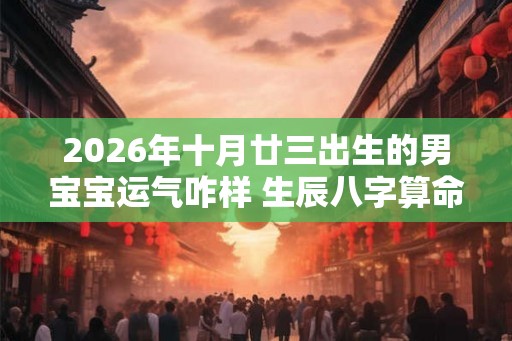 2026年十月廿三出生的男宝宝运气咋样 生辰八字算命 2026年十月廿三出生的男宝宝运气咋样 生辰八字算命