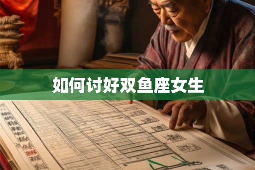 如何讨好双鱼座女生