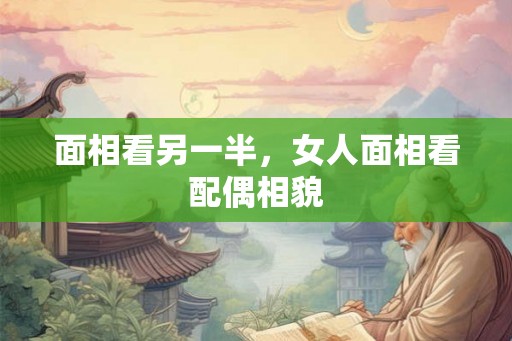 面相看另一半，女人面相看配偶相貌