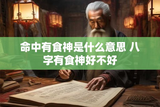 命中有食神是什么意思 八字有食神好不好