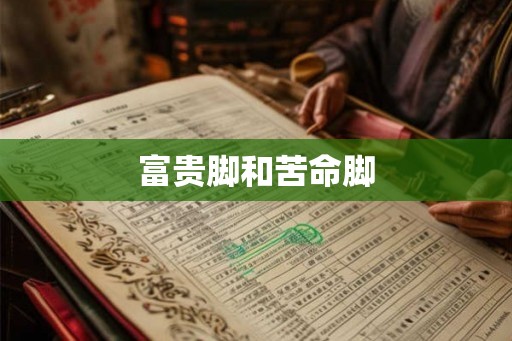 富贵脚和苦命脚