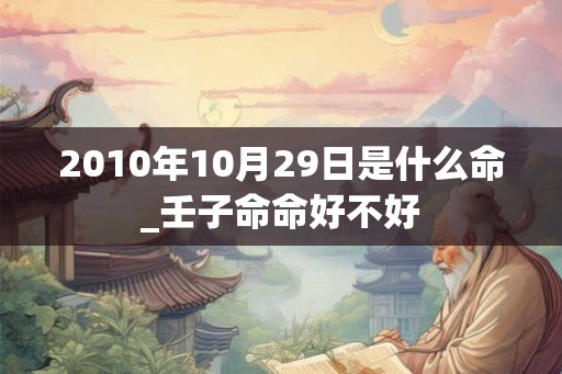 2010年10月29日是什么命_壬子命命好不好