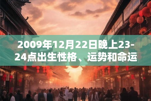 2009年12月22日晚上23-24点出生性格、运势和命运
