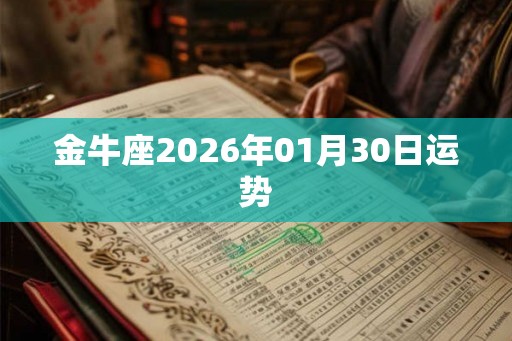 金牛座2026年01月30日运势
