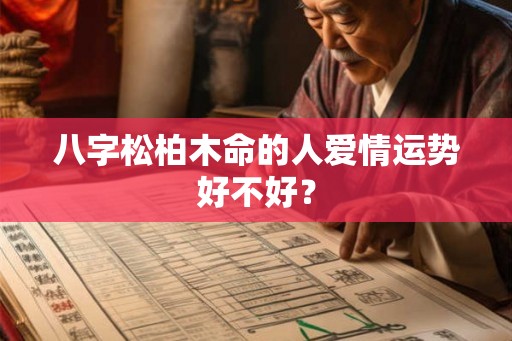 八字松柏木命的人爱情运势好不好? 八字松柏木命的人爱情运势好不好?