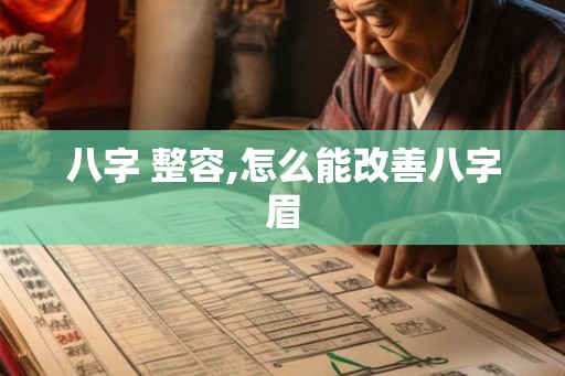 八字 整容,怎么能改善八字眉