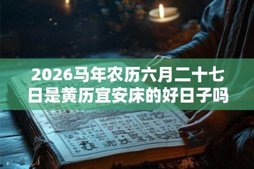2026马年农历六月二十七日是黄历宜安床的好日子吗？