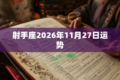 射手座2026年11月27日运势