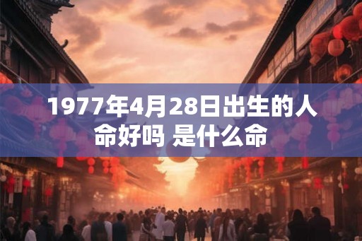 1977年4月28日出生的人命好吗 是什么命