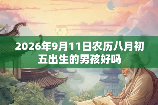 2026年9月11日农历八月初五出生的男孩好吗
