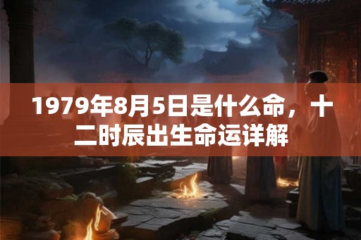 1979年8月5日是什么命，十二时辰出生命运详解