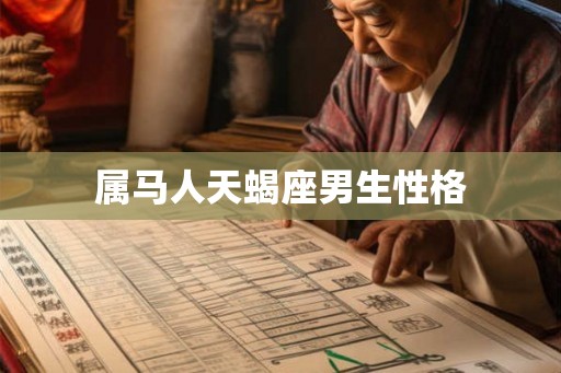属马人天蝎座男生性格 属马人天蝎座男生性格