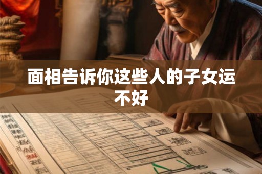 面相告诉你这些人的子女运不好