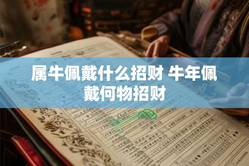 属牛佩戴什么招财 牛年佩戴何物招财