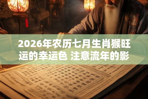 2026年农历七月生肖猴旺运的幸运色 注意流年的影响