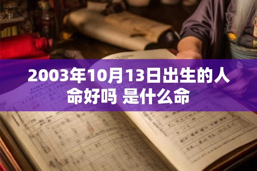 2003年10月13日出生的人命好吗 是什么命