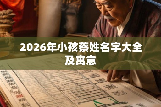 2026年小孩蔡姓名字大全及寓意 2026年小孩蔡姓名字大全及寓意
